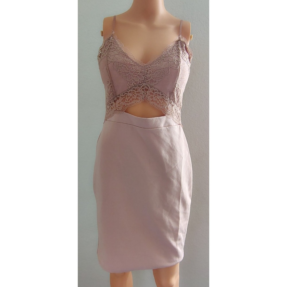 Charlotte Russe Women's Pink Lace Cut Out Dress Size M